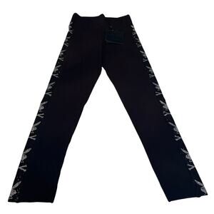 8-22 PHILLIP PLEIN x PLAYBOY Women's Leggings Rhinestone Black Large